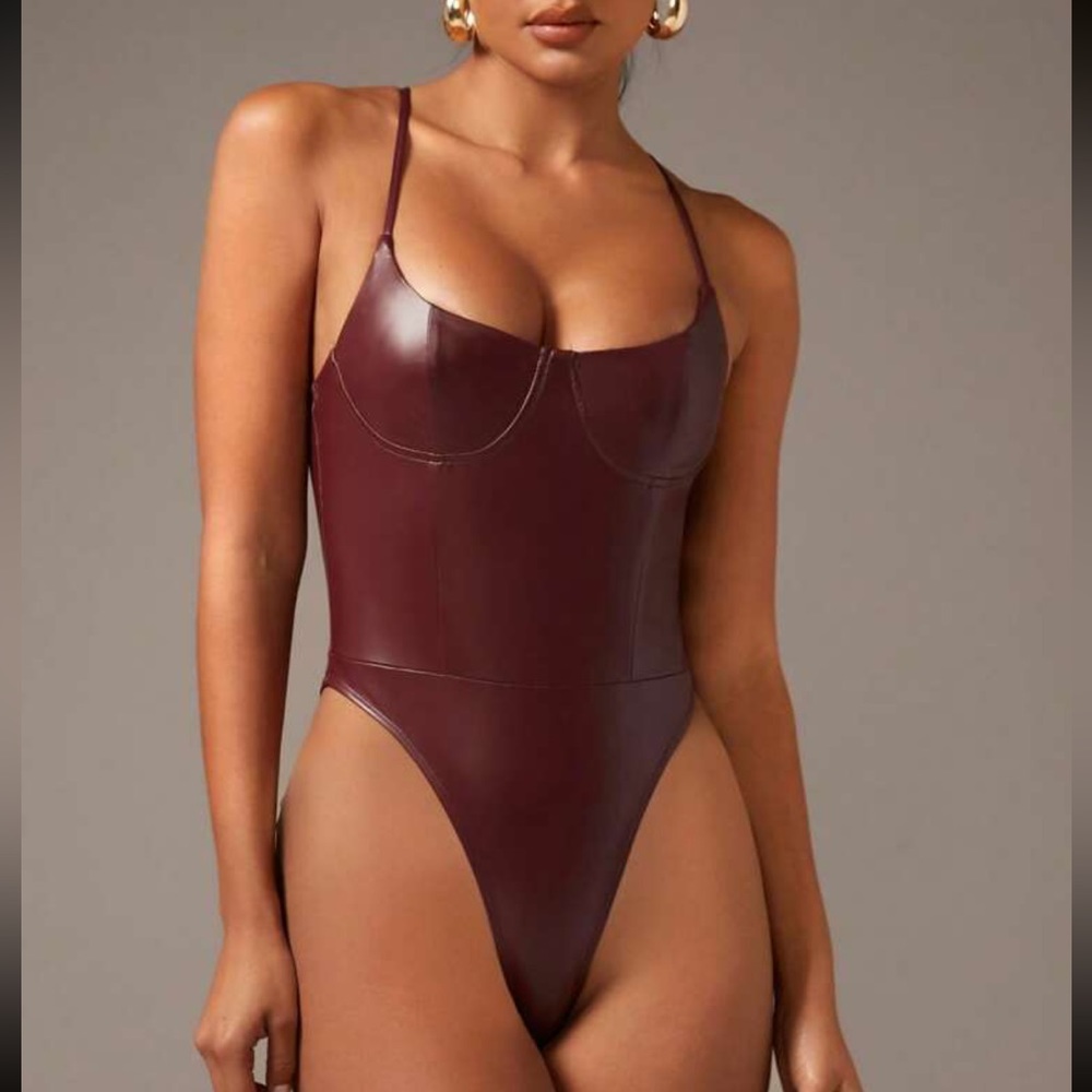 Elegant Burgundy Women's Bodysuit